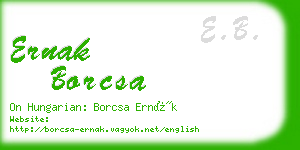 ernak borcsa business card